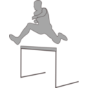 download Hurdling Silhouette clipart image with 0 hue color