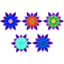 download Flowers clipart image with 180 hue color