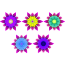 download Flowers clipart image with 225 hue color