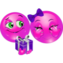 download Valentine Smiley Emoticon clipart image with 270 hue color