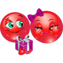 download Valentine Smiley Emoticon clipart image with 315 hue color