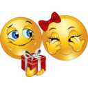 download Valentine Smiley Emoticon clipart image with 0 hue color