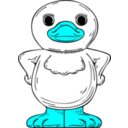 download Standing Duck clipart image with 135 hue color