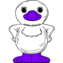 download Standing Duck clipart image with 225 hue color