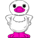 download Standing Duck clipart image with 270 hue color