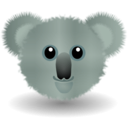 download Funny Koala Face Cartoon clipart image with 180 hue color