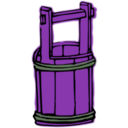 download Wooden Bucket clipart image with 270 hue color