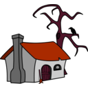 download Witchs Cottage clipart image with 315 hue color
