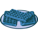download Waffles clipart image with 180 hue color