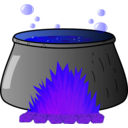 download Bubbling Cauldron clipart image with 225 hue color