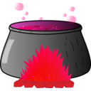 download Bubbling Cauldron clipart image with 315 hue color
