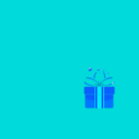 download Red Gift clipart image with 180 hue color