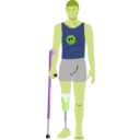 download Man After Amputation clipart image with 45 hue color