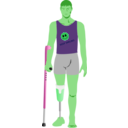 download Man After Amputation clipart image with 90 hue color