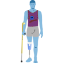 download Man After Amputation clipart image with 180 hue color