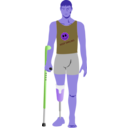 download Man After Amputation clipart image with 225 hue color