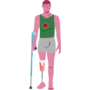 download Man After Amputation clipart image with 315 hue color