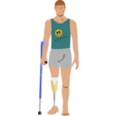 download Man After Amputation clipart image with 0 hue color