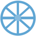 download Cart Wheel clipart image with 180 hue color