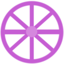download Cart Wheel clipart image with 270 hue color