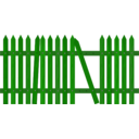download Broken Picket Fence clipart image with 90 hue color