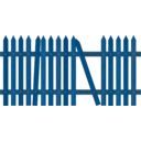 download Broken Picket Fence clipart image with 180 hue color