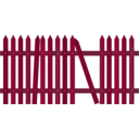 download Broken Picket Fence clipart image with 315 hue color