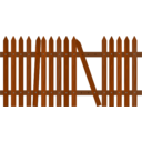 download Broken Picket Fence clipart image with 0 hue color