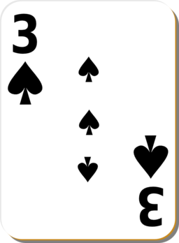 White Deck 3 Of Spades