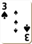 White Deck 3 Of Spades