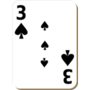 White Deck 3 Of Spades