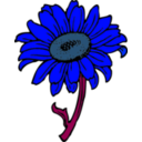 download Sunflower clipart image with 180 hue color