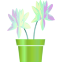 download Flower Icon clipart image with 90 hue color