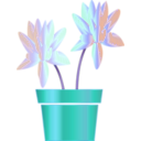 download Flower Icon clipart image with 180 hue color