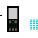 download Cellphone clipart image with 135 hue color