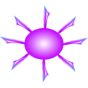 download Sun clipart image with 225 hue color