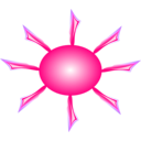 download Sun clipart image with 270 hue color