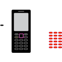 download Cellphone clipart image with 315 hue color