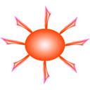 download Sun clipart image with 315 hue color