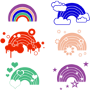 download Rainbow Embellishments clipart image with 45 hue color
