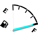 download Fuelmeter clipart image with 180 hue color