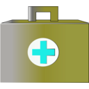 download First Aid Bag Icon clipart image with 180 hue color