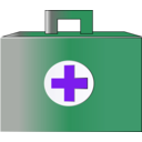 download First Aid Bag Icon clipart image with 270 hue color