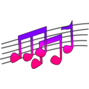 download Music Paper clipart image with 270 hue color
