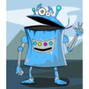 download Rusty Robot clipart image with 180 hue color