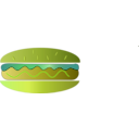 download Burger Sandwich Icon clipart image with 45 hue color