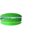 download Burger Sandwich Icon clipart image with 90 hue color
