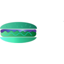download Burger Sandwich Icon clipart image with 135 hue color