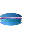 download Burger Sandwich Icon clipart image with 180 hue color