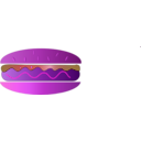download Burger Sandwich Icon clipart image with 270 hue color